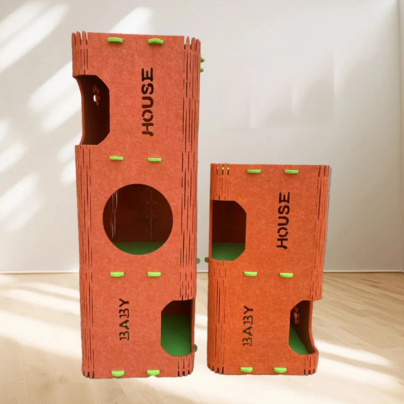Cat tree covered hideaway bed | PatLab