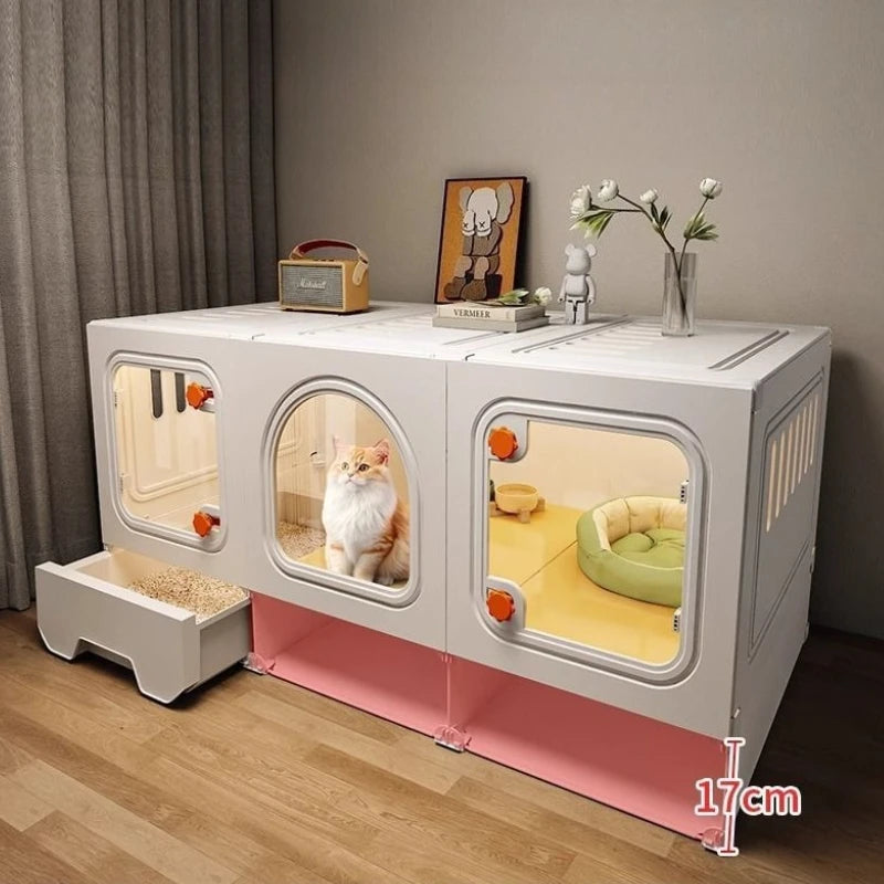 Cat house transparent panels with sliding door | PatLab