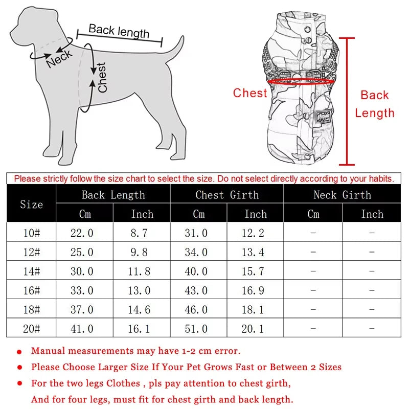 Waterproof Winter Dog Jacket with Harness