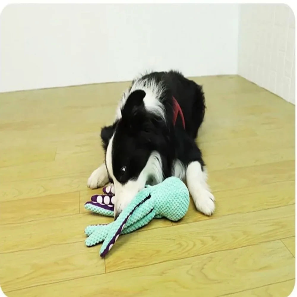 Squeaky Octopus Plush Chew Toy for Dogs