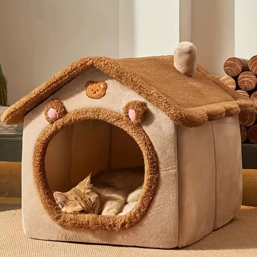 Foldable cozy cave bed for cats and small dogs | PatLab