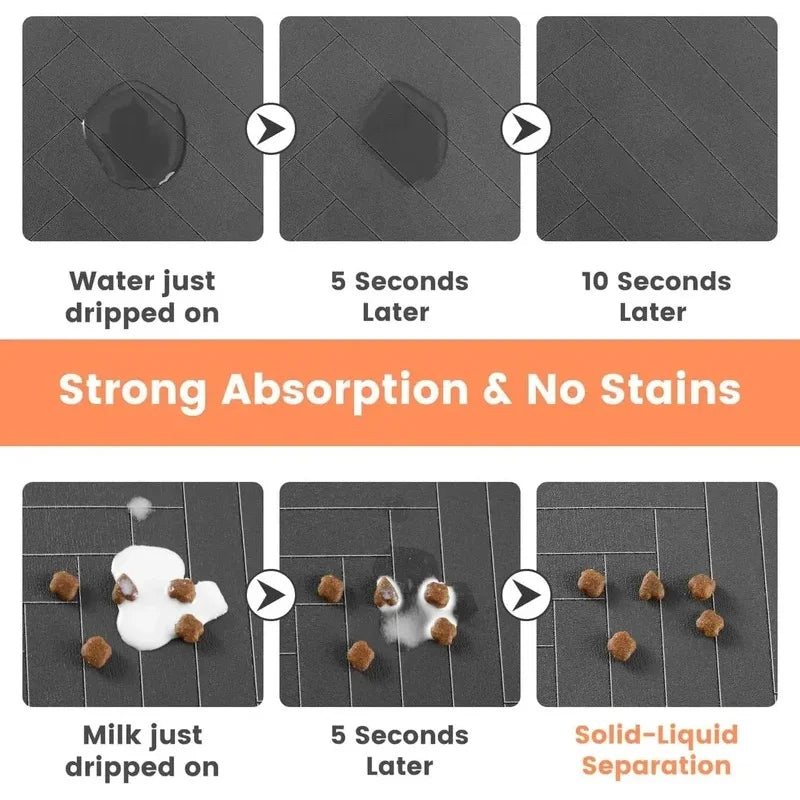 Absorbent Waterproof Pet Feeding Mat lifestyle